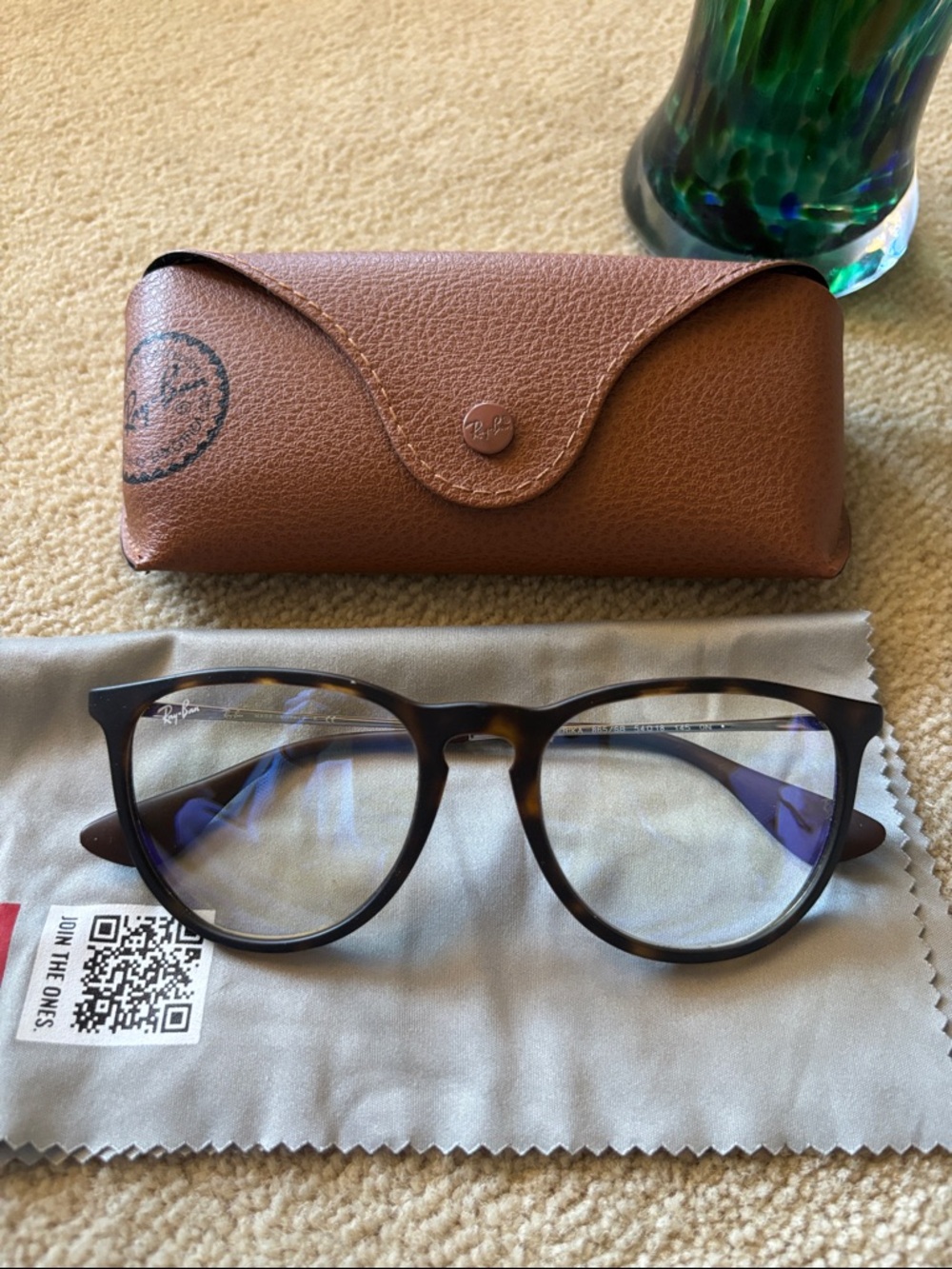 Ray Ban Authentic blue light Erika Ray-Ban Tortoiseshell Round glasses Havana